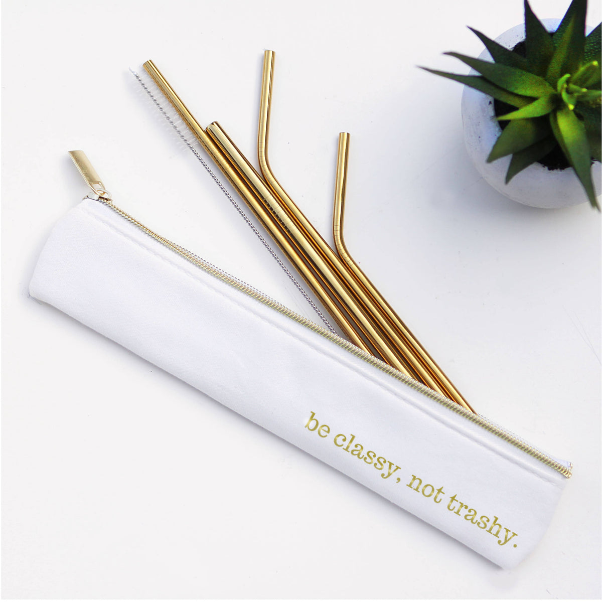 Be Classy: Stainless Steel Metal Straw Set