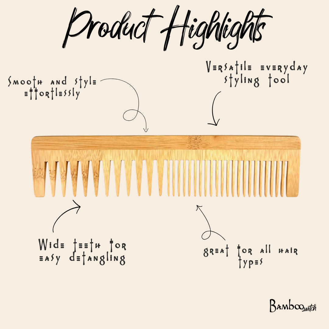 Bamboo Switch Bamboo Dual Comb - dual-tooth comb feature highlights