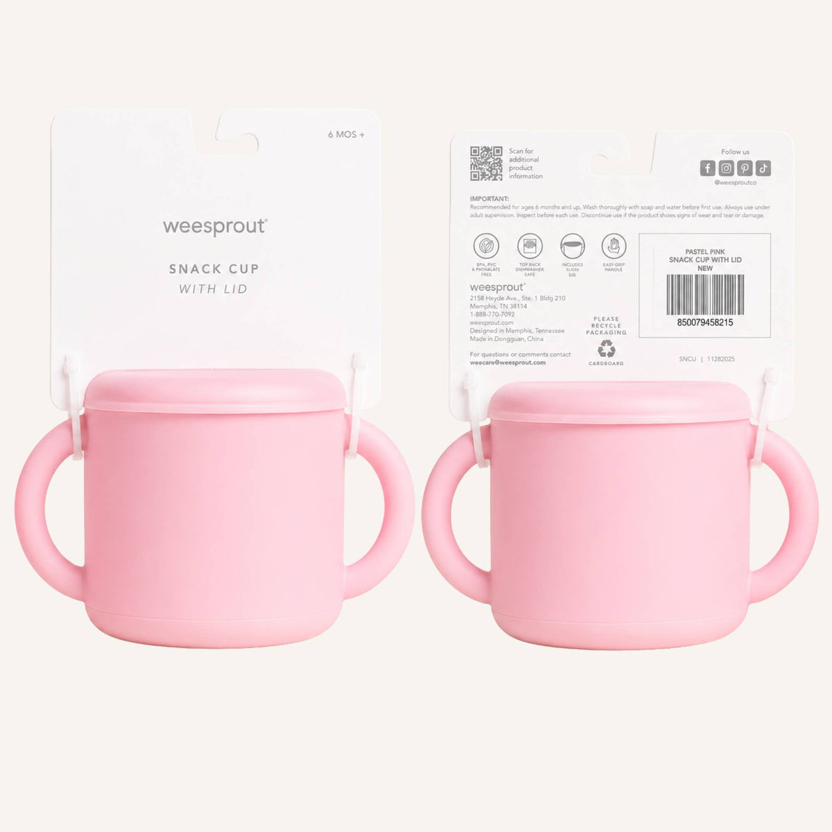 Silicone Spill-Proof Snack Cup for Babies & Toddlers