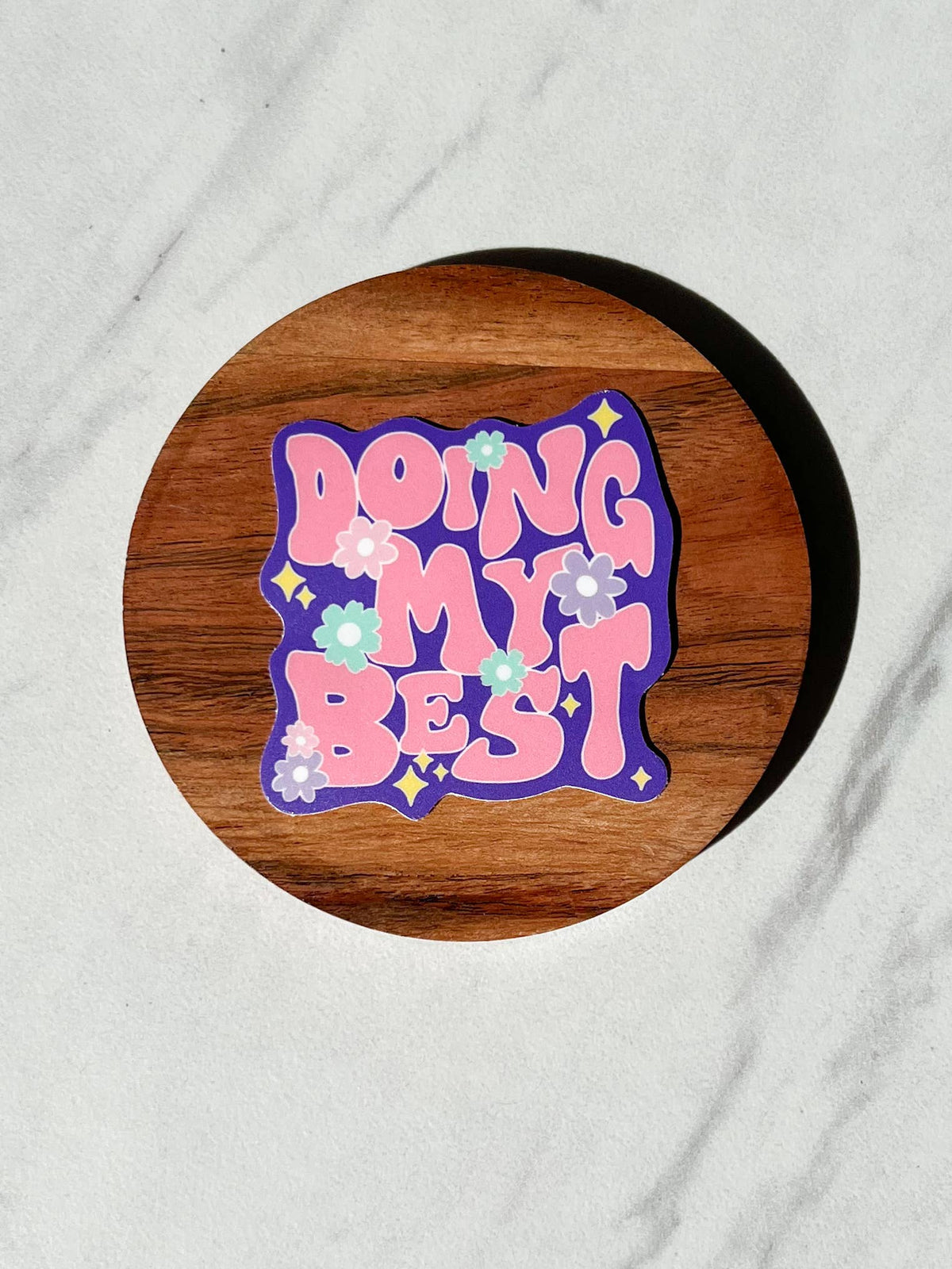 Doing my best purple sticker
