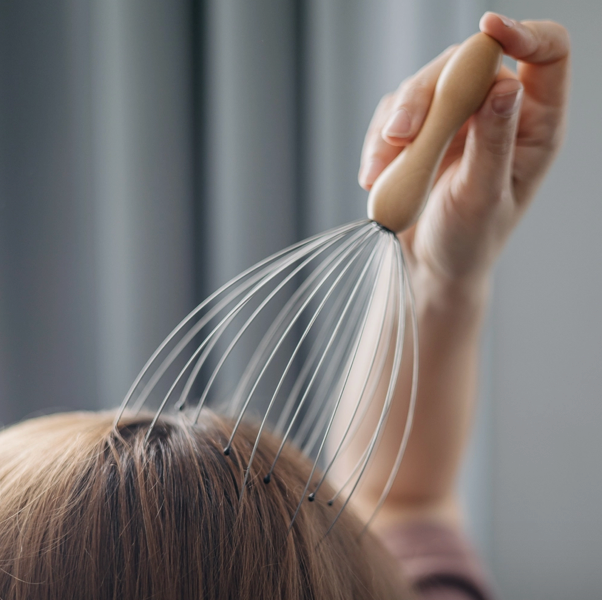 Head Massage Scratcher with Bamboo Handle