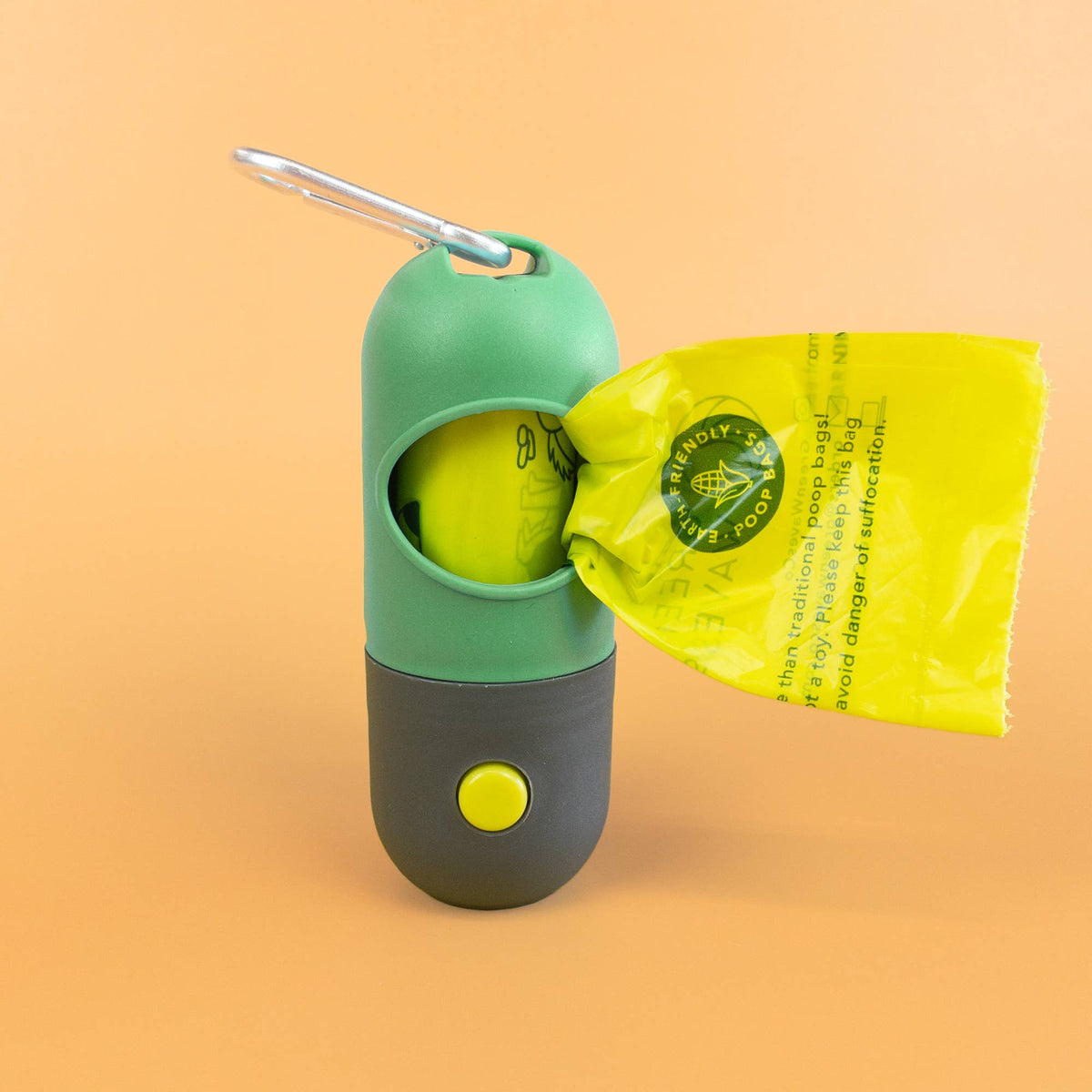 Poop Bag Dispenser with LED Flashlight