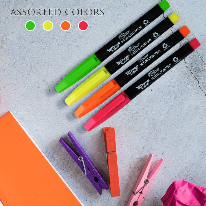 Highlighters: Pack of 4 - Assorted Color