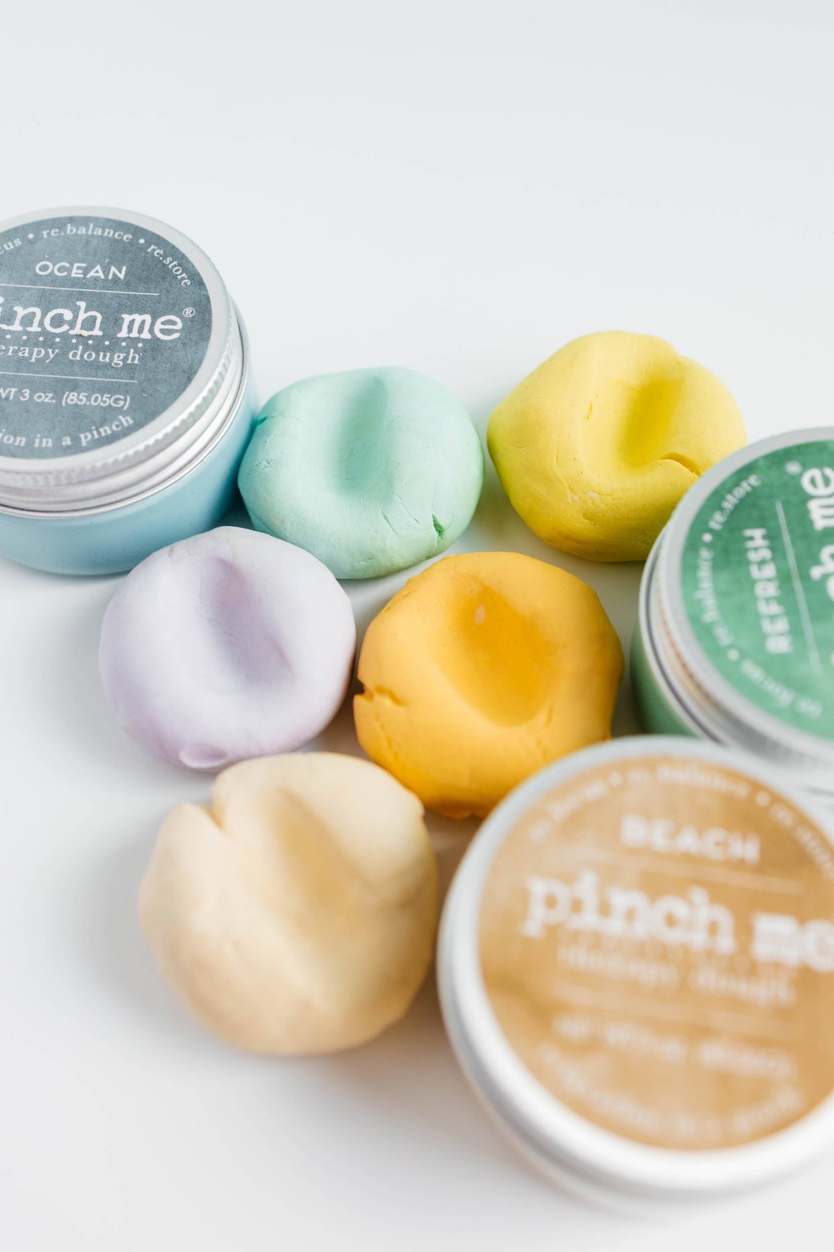 Pinch Me Therapy Dough – Sun, multiple variants shown together