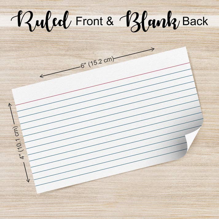Three Leaf 100 Ct. Index Cards Ruled , White (Pack of 40)