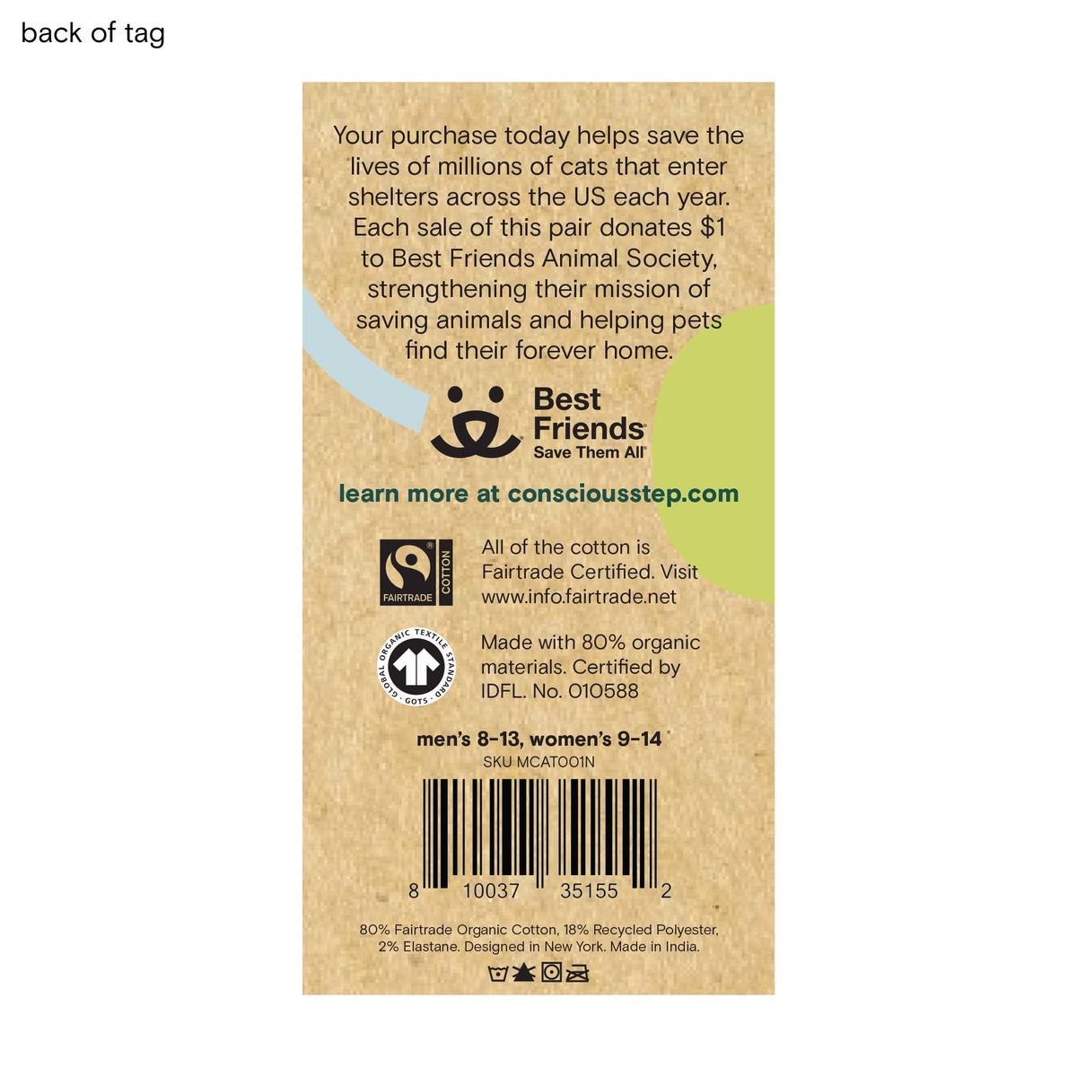 Ankle Socks that Save Cats | Beige - Gifts for Cat Lovers