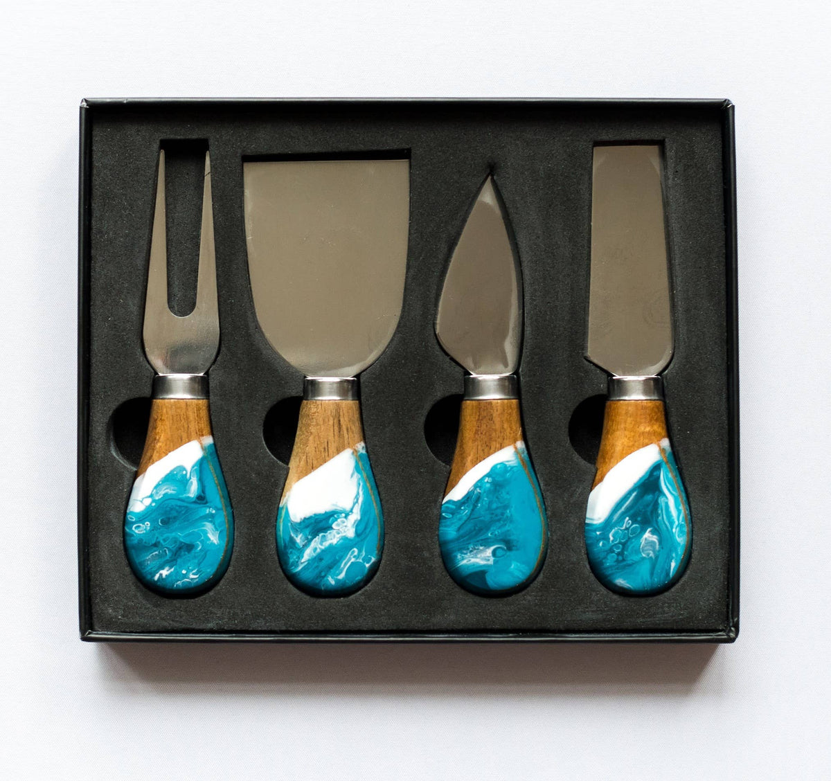 Resin Coated Cheese Knife Set - Set of 4