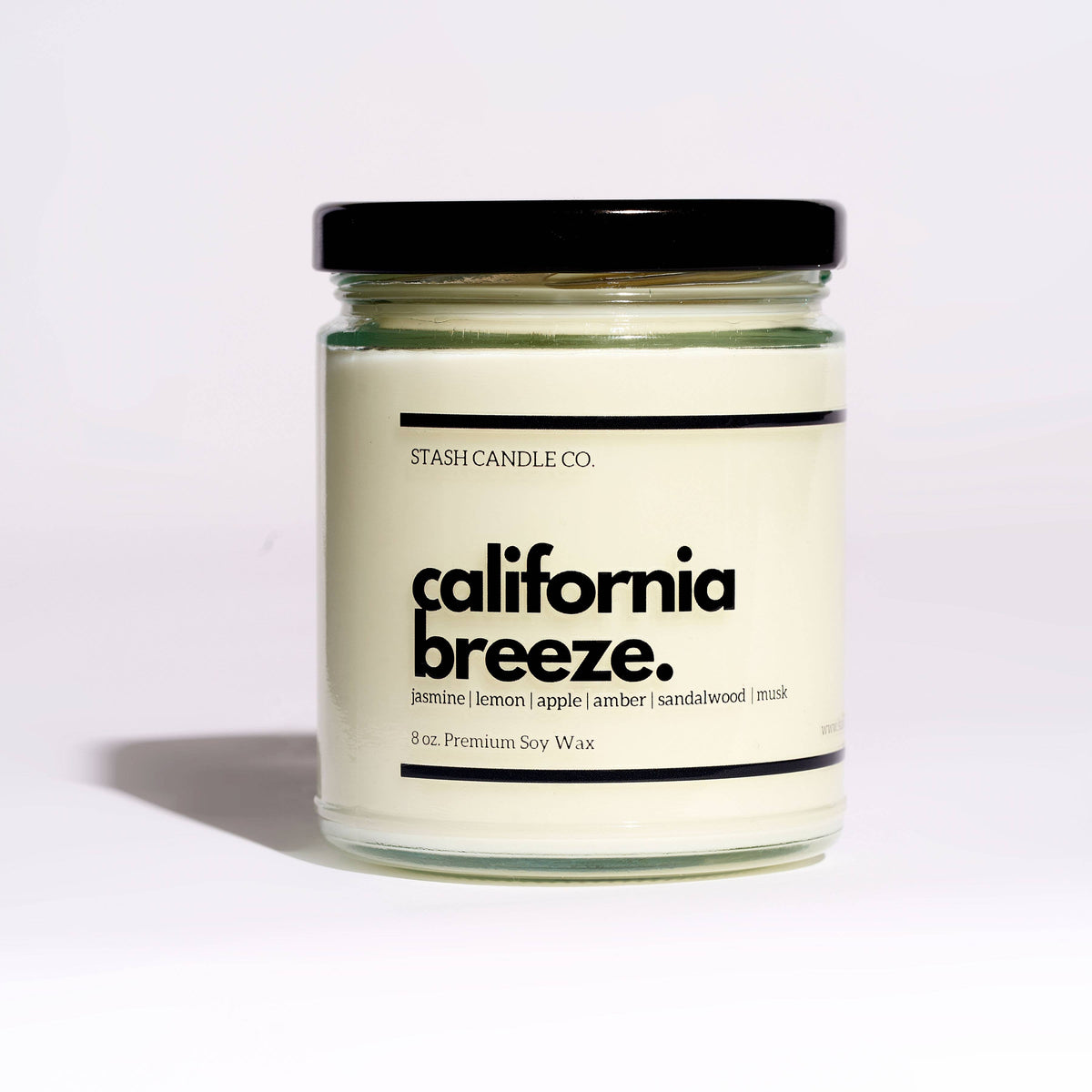 California Breeze Candle, 8oz. Lemon Jasmine Sandalwood