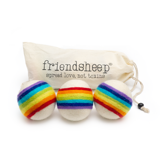 Classic Rainbow Eco Wool Dryer Ball - Set of 3