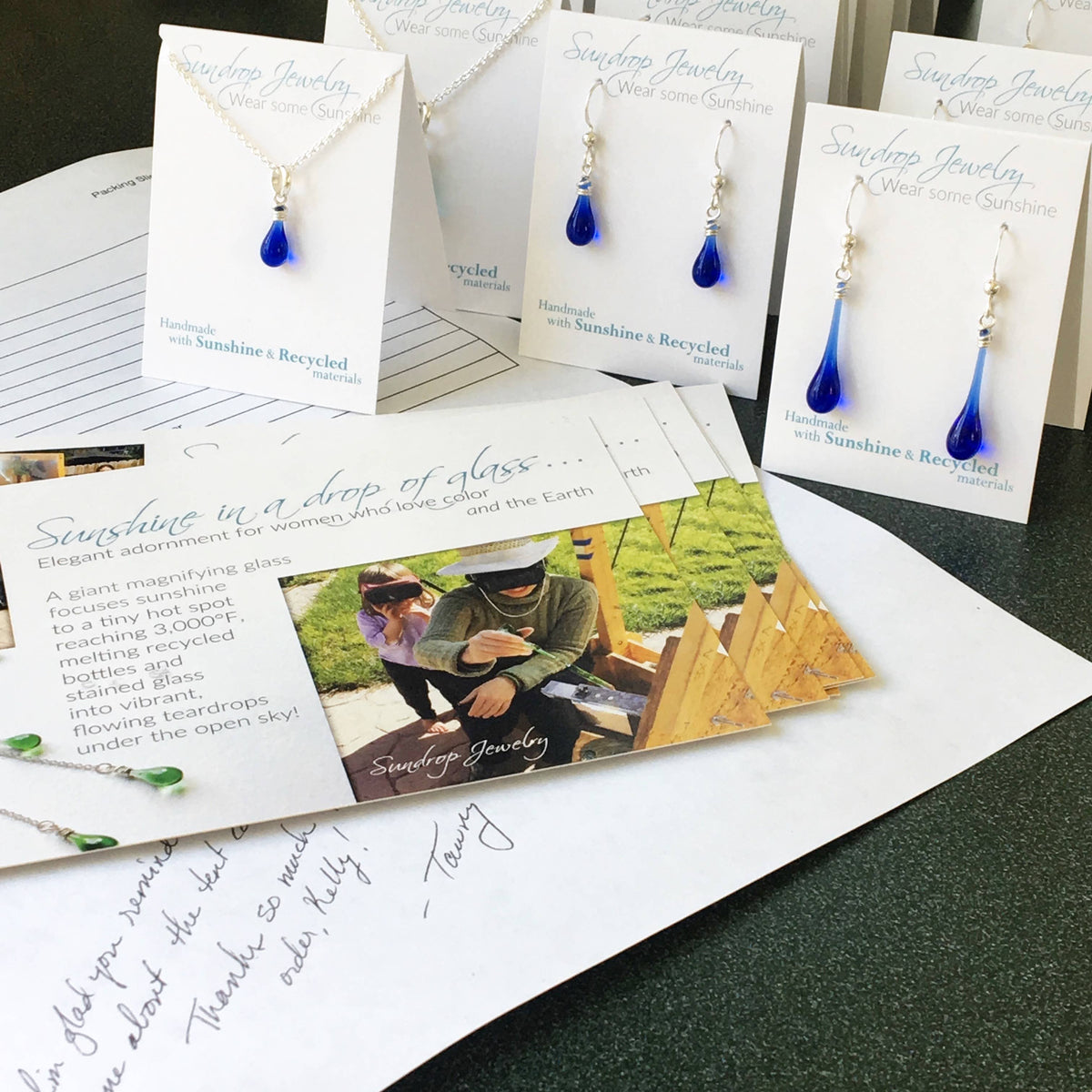 Maressa Glass Teardrop Pendant Necklace