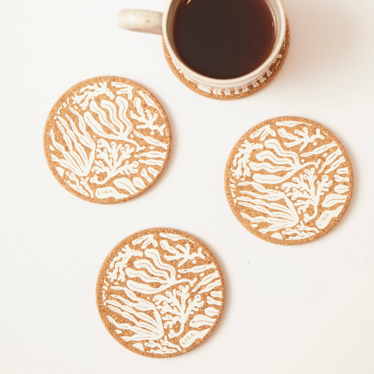 Cork Coaster - Seaweed