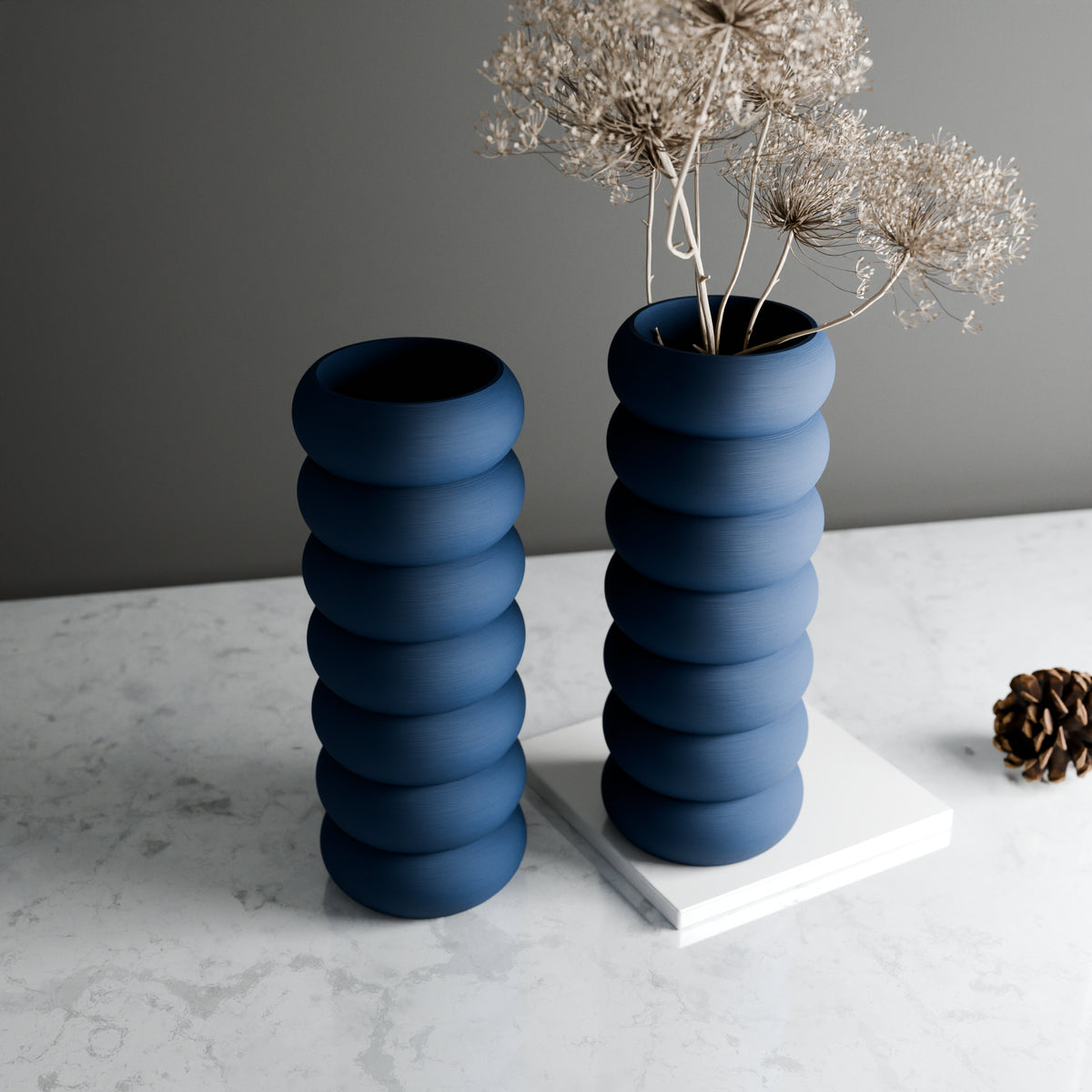 Modern Round Vase | Stacked Collection
