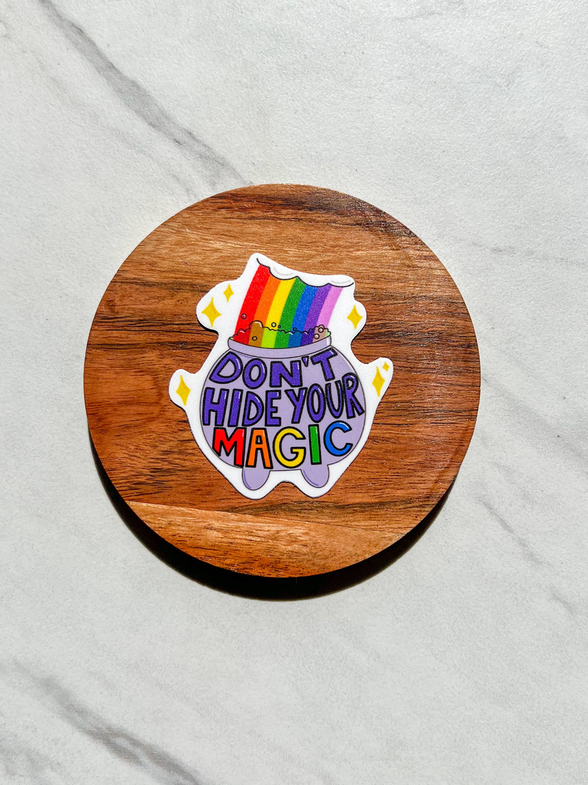 Don't hide your magic sticker