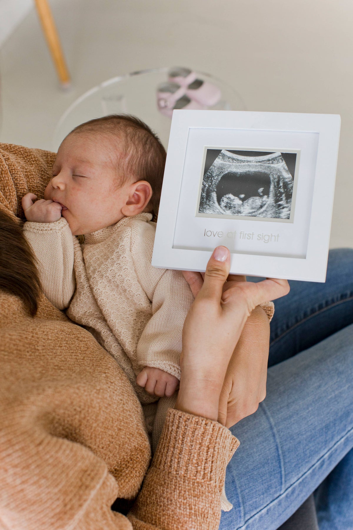 Love At First Sight Sonogram Frame, White