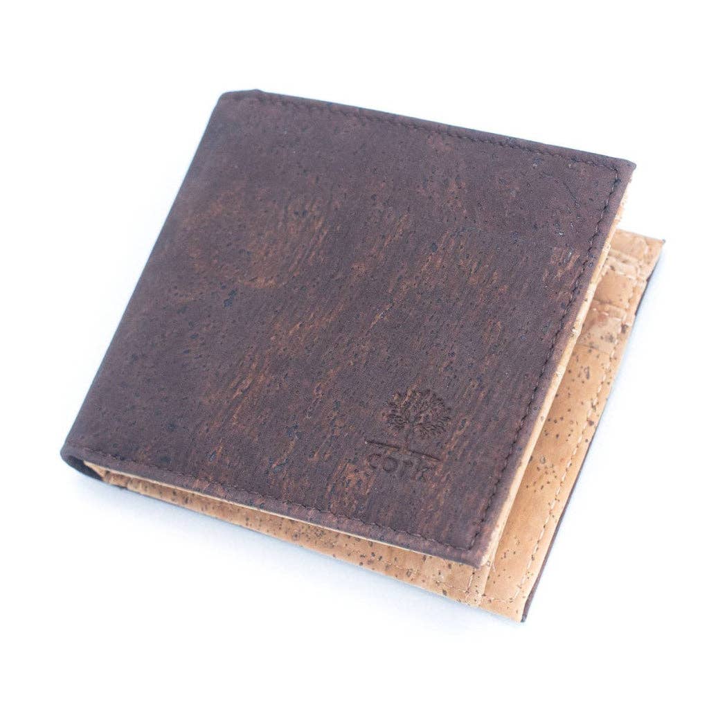 Brown Cork Men's Wallet with Box Packaging BAG-2254