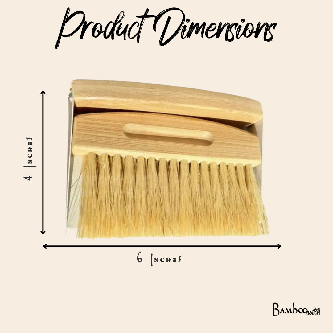 Bamboo Dust Pan & Bamboo Brush