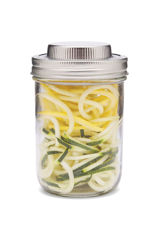 Fox Run Brands – Jarware 3 in 1 Spiralizer for Wide Mouth, isolated product on a plain background; BPA-free construction