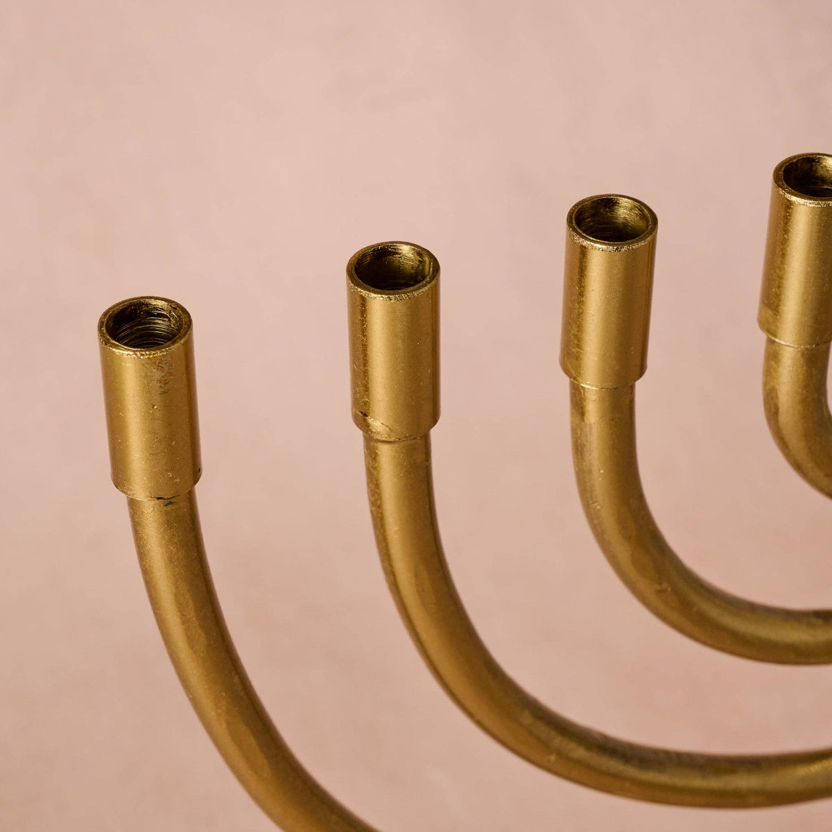 Ten Thousand Villages - Jyoti Brass Horn Menorah