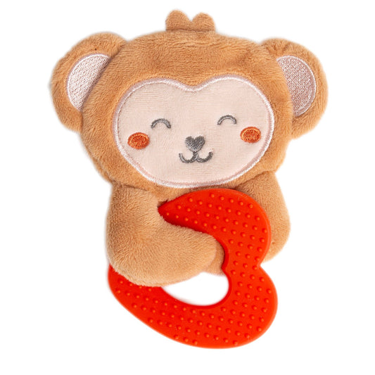 Baby Crinkle Teether Toy, Monkey