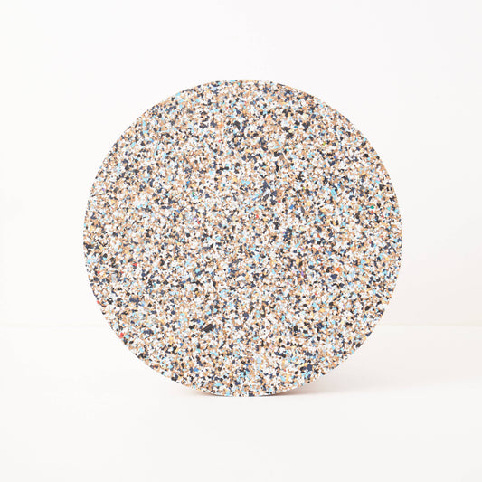 LIGA Beach Clean Placemats Round Set of 4 - round multicolor beach clean placemat alone