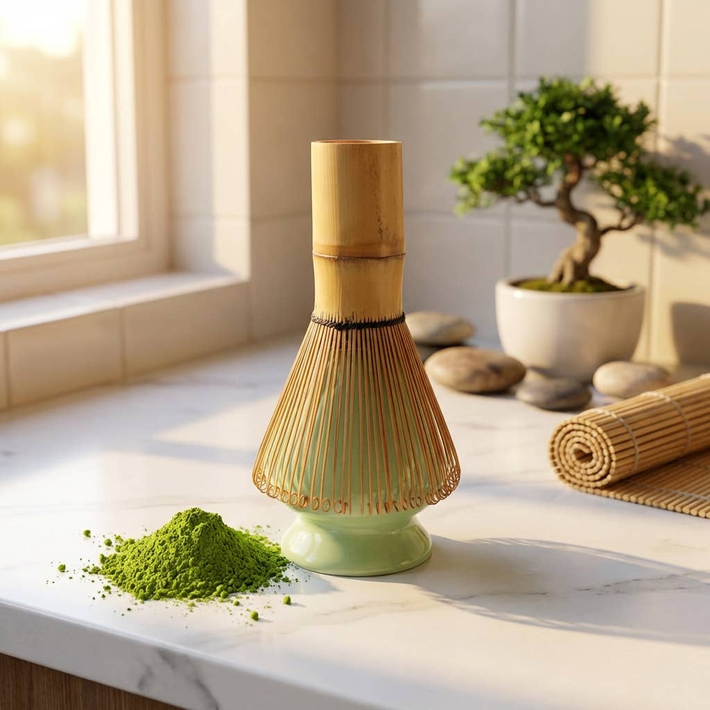 Bamboo Matcha Tea Whisk in Paper Tube