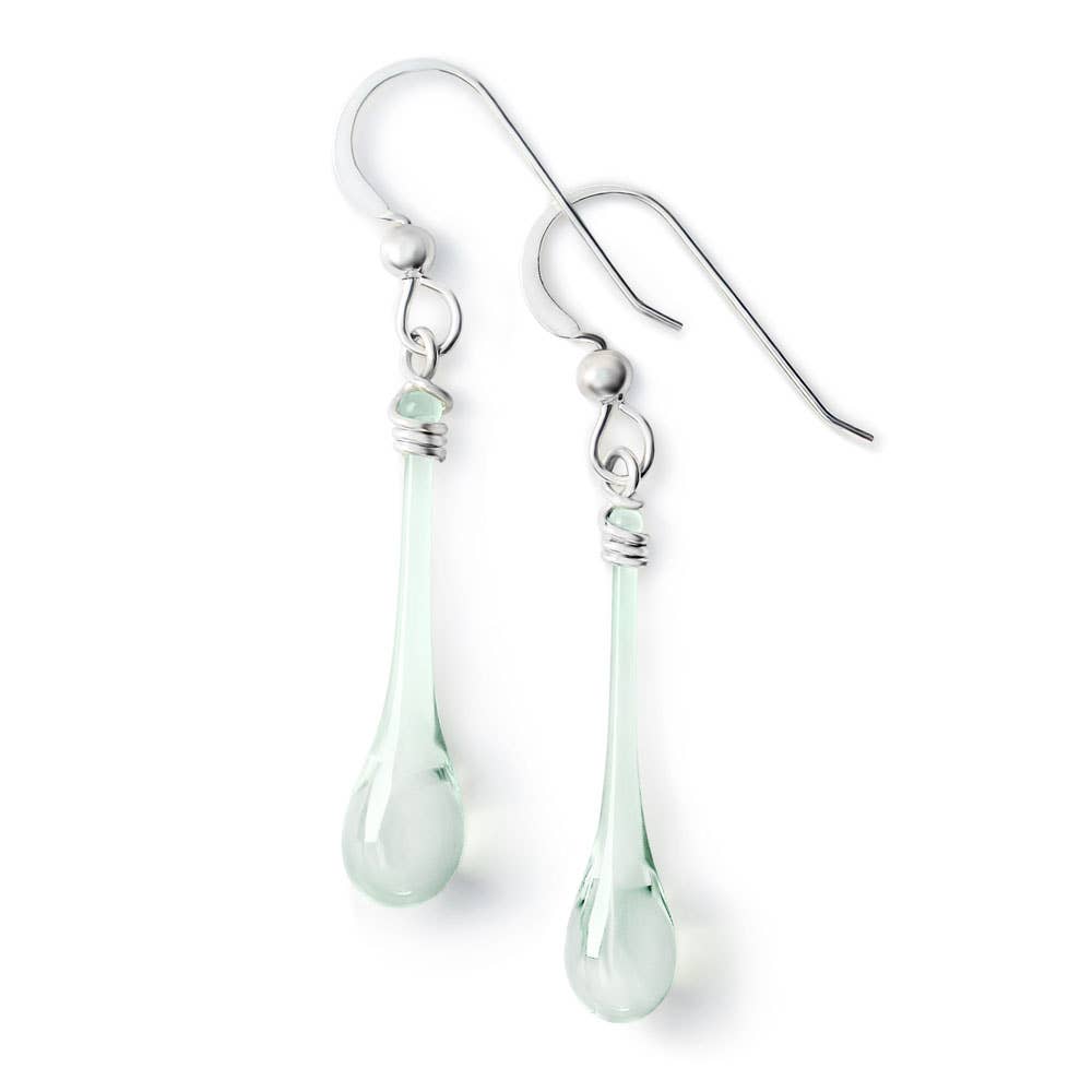 Solaris Glass Teardrop Earrings - Recycled Glass Colors
