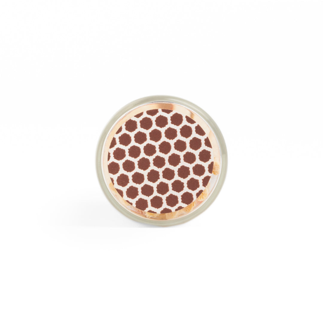 Enlighten the Occasion Royal Blue Matches in Small Corked Vial - top down view of round corked vial with match heads