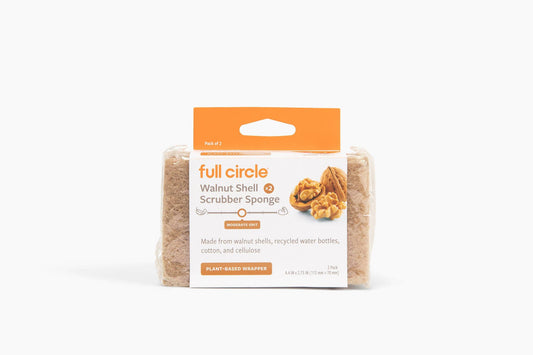Walnut Shell Scrubber Sponge (2pk) in CDU