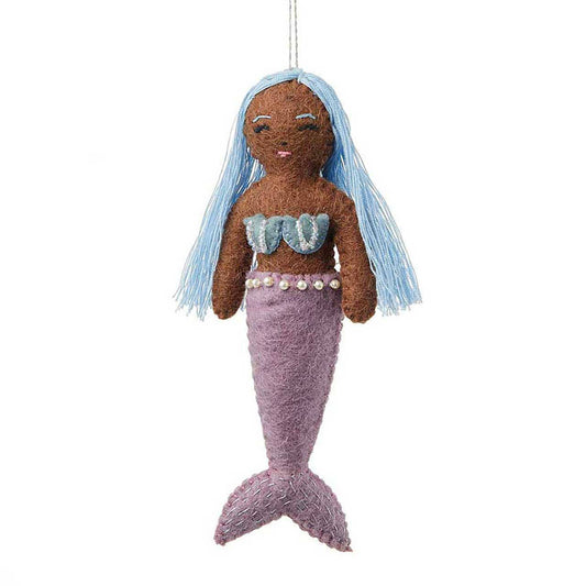 Sea Shimmer Lavender Mermaid Christmas Ornament