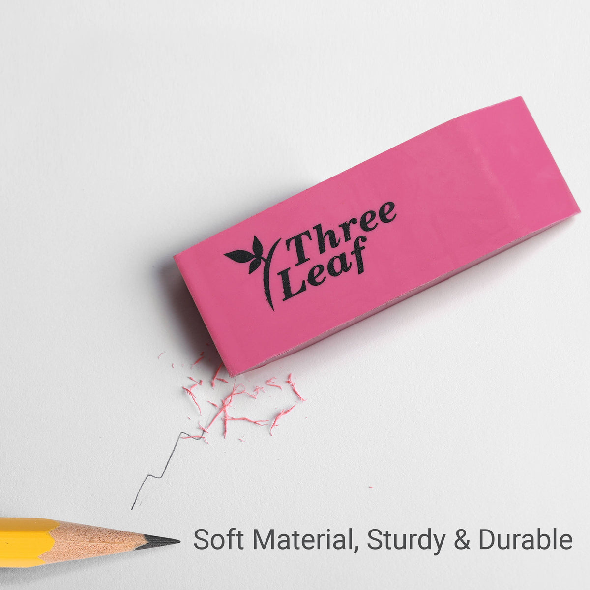 Pink Bevel Eraser - 4 Pack
