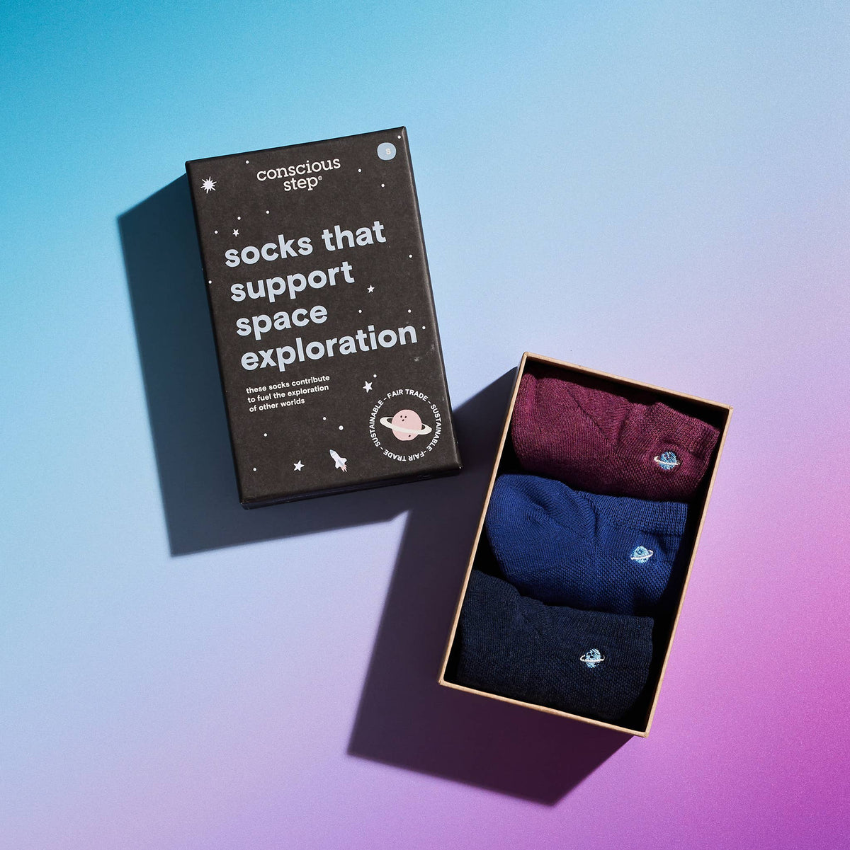 Ankle Socks that Support Space Exploration | Boxed Set