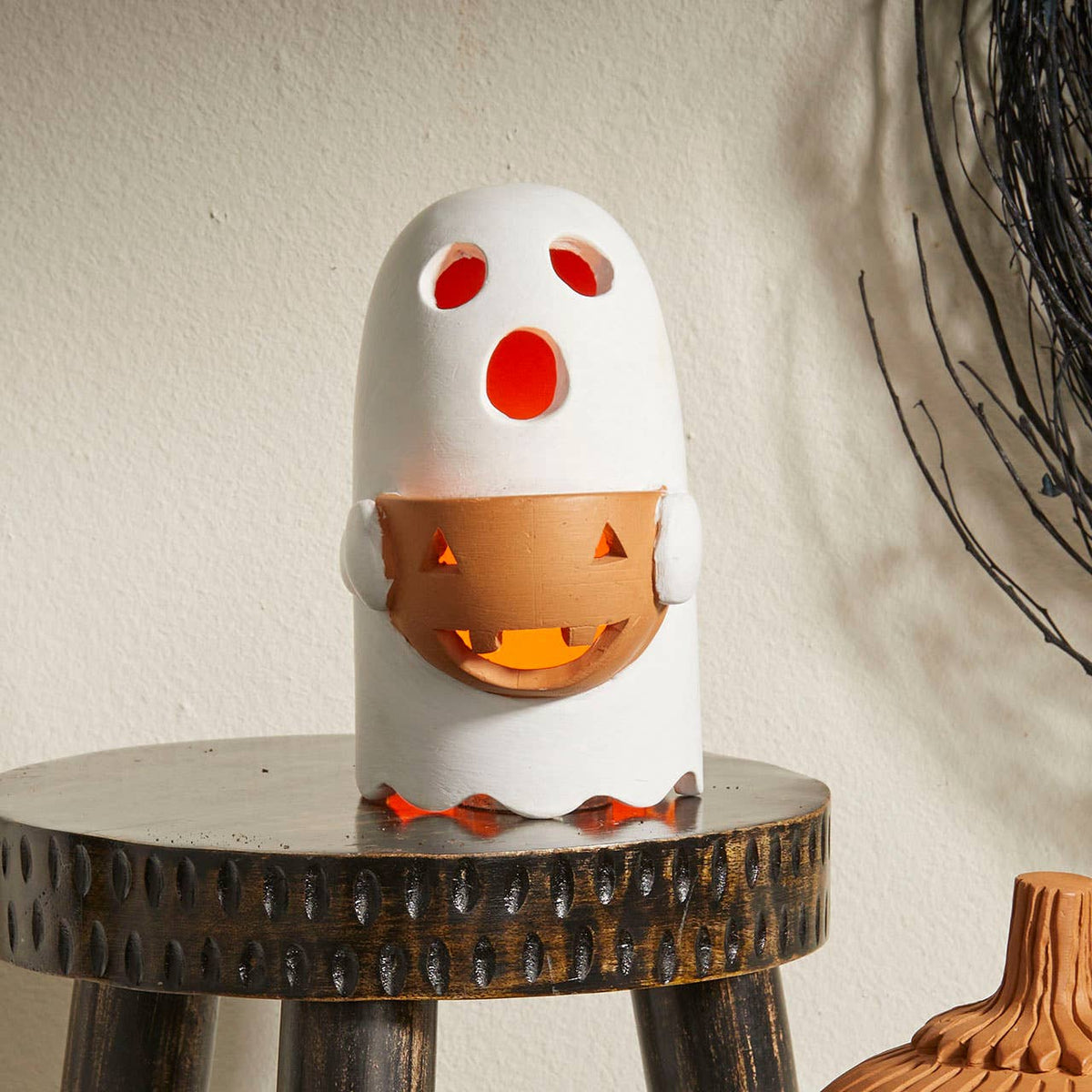 Ghost Terracotta Halloween Lantern