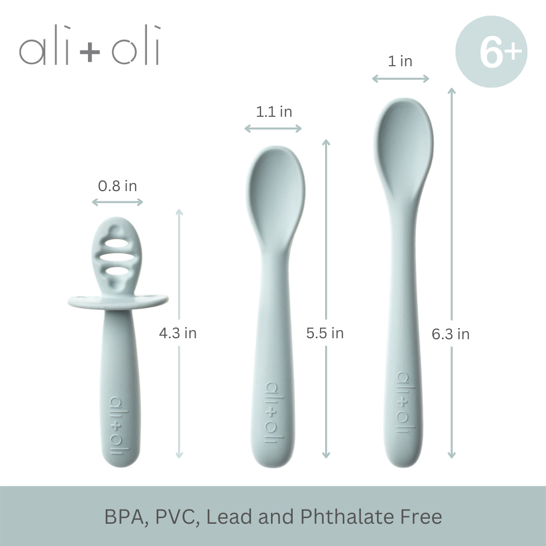 (3-pc) Multi Stage Spoon Set for Baby (Blue) 6m+