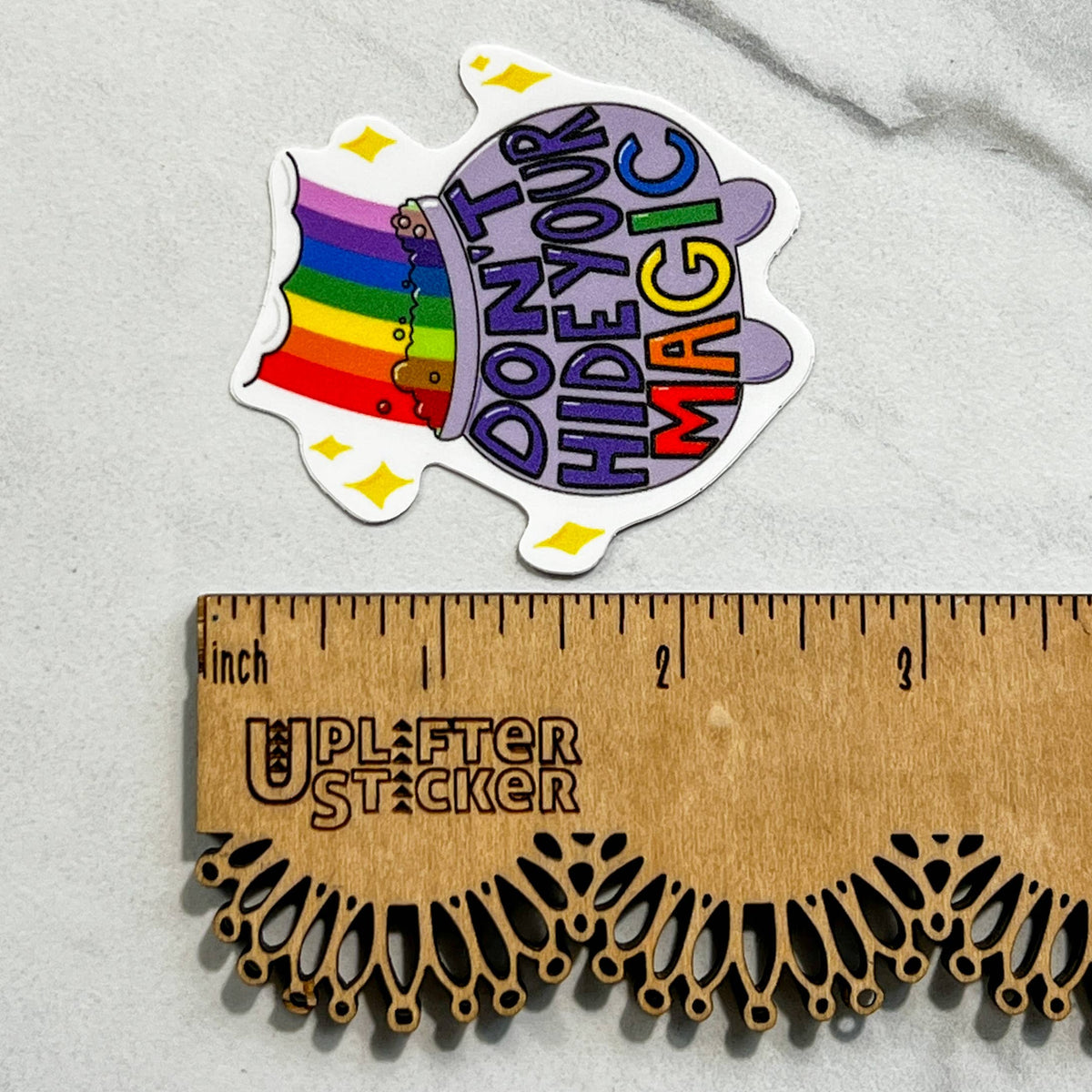 Don't hide your magic sticker