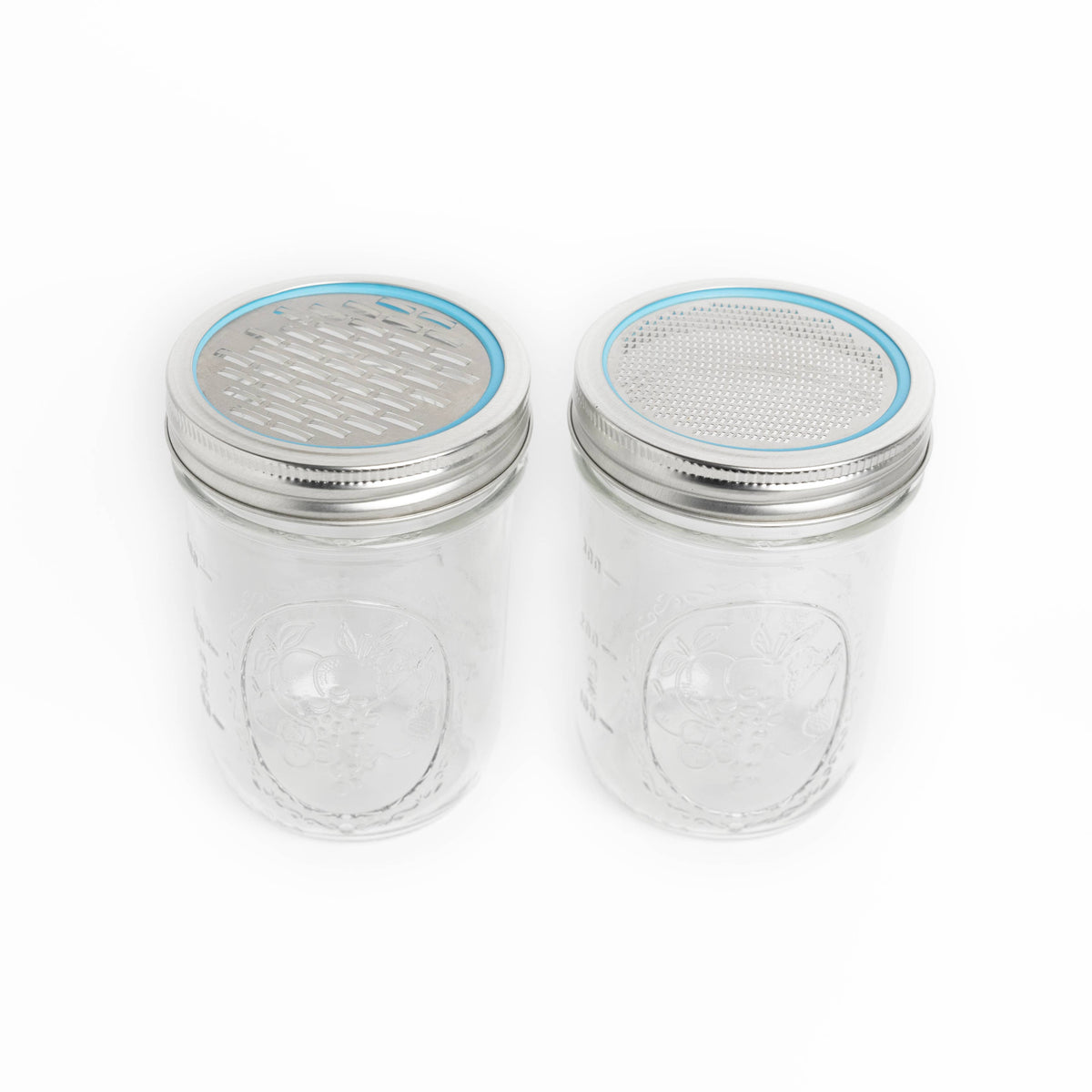 Jarware Stainless Steel Citrus Zester and Cheese Grater Lids
