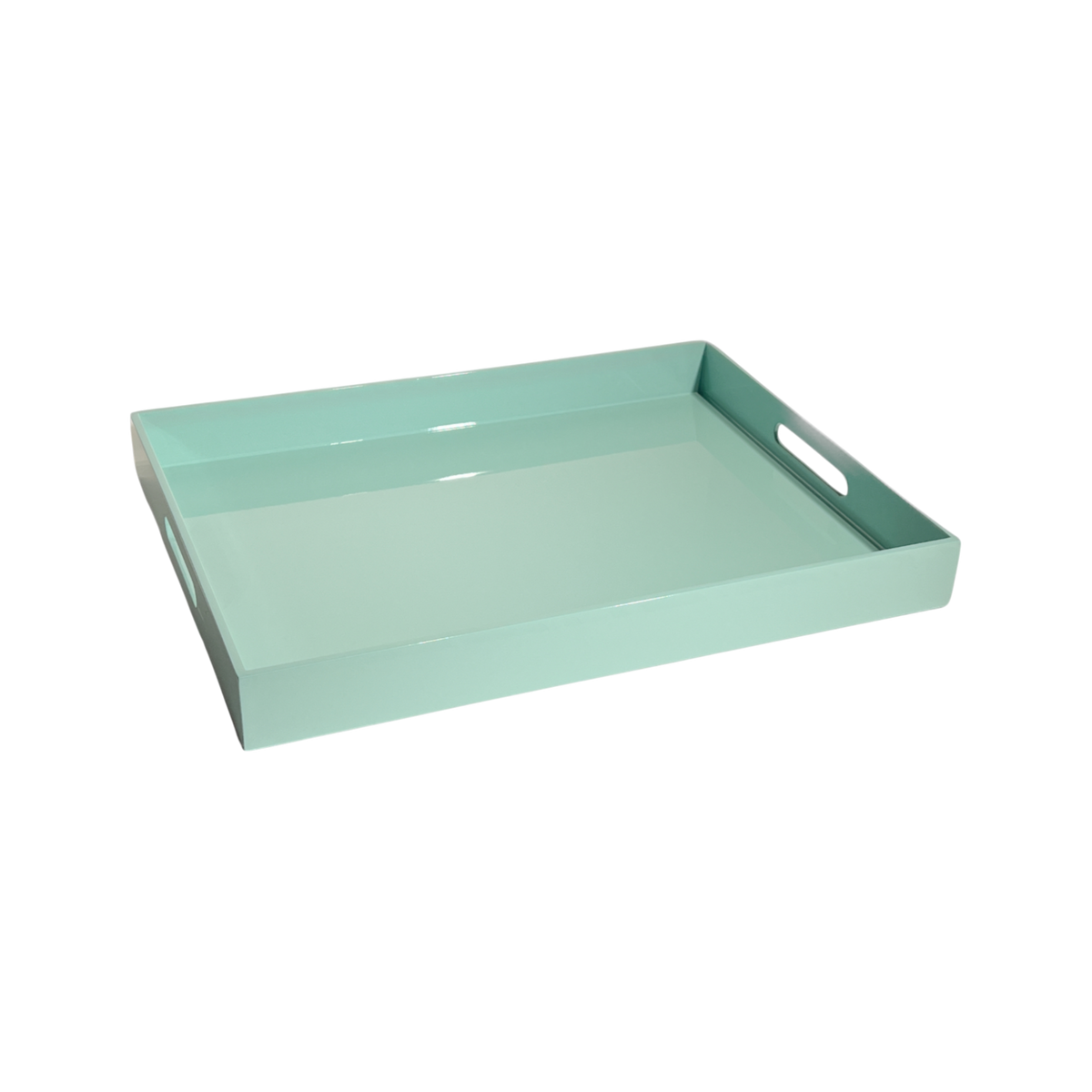 albert L. (punkt) Serving Tray - Medium - seafoam turquoise tray with side handles