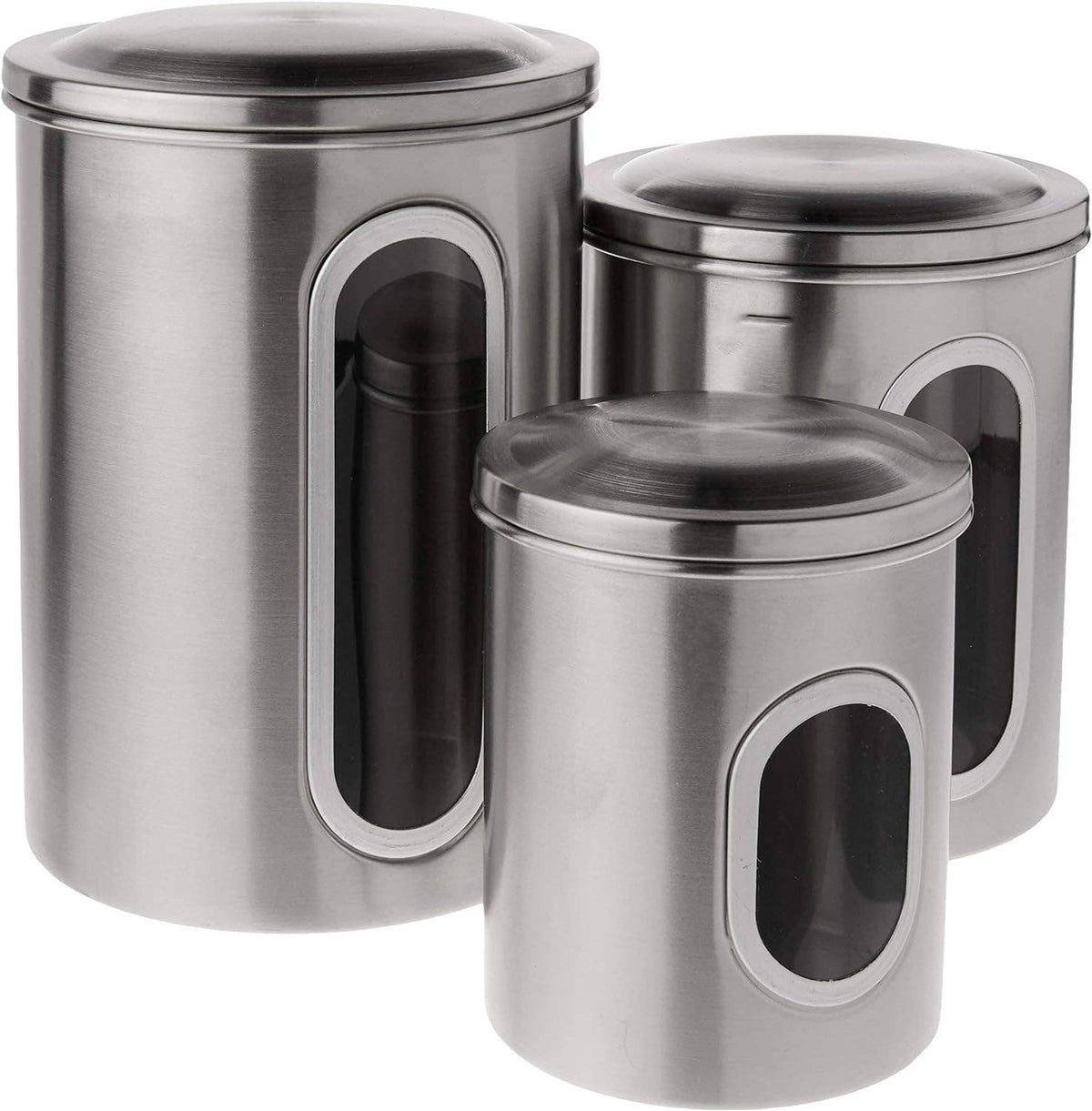 Fox Run Stainless Steel Canister Set, 3-Piece Set