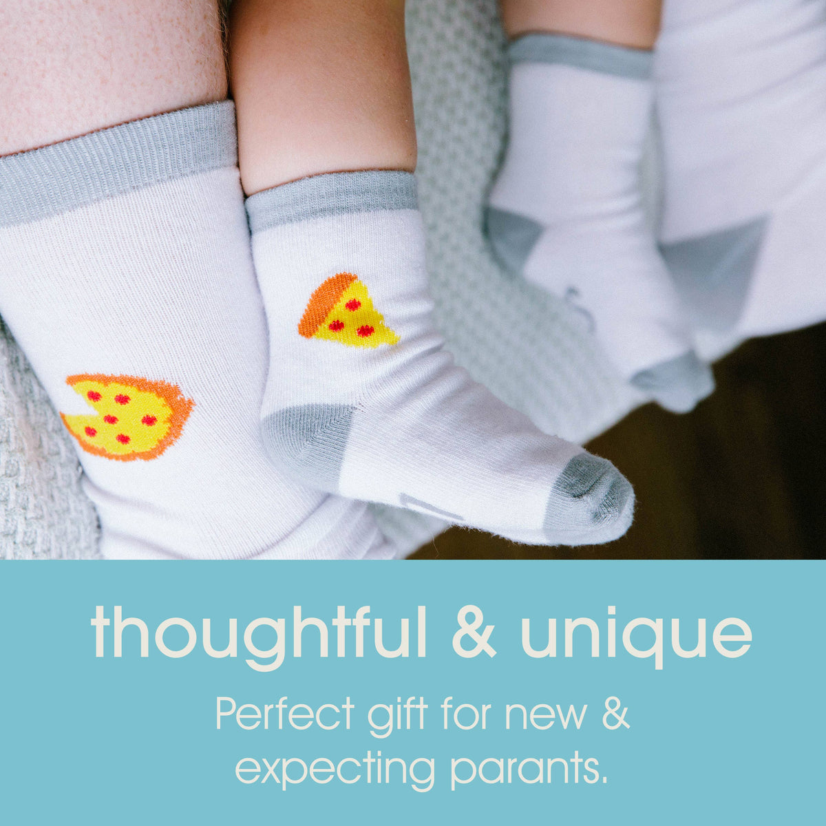 Parent & Me Matching Pizza Sock Set