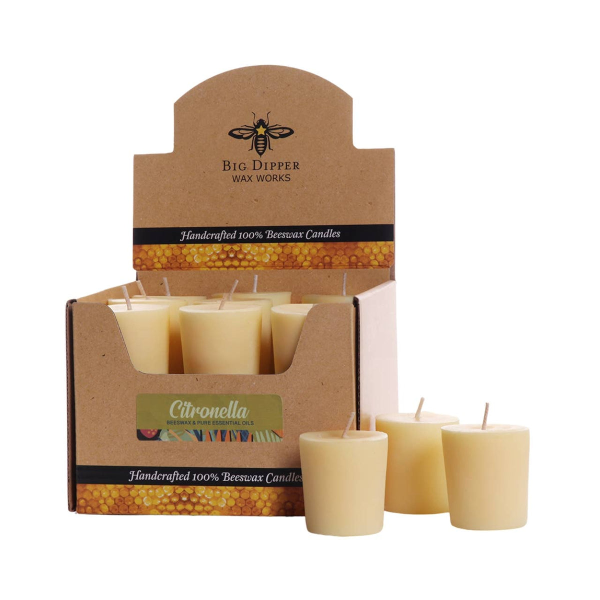 Citronella Votive Candles - Beeswax Blend