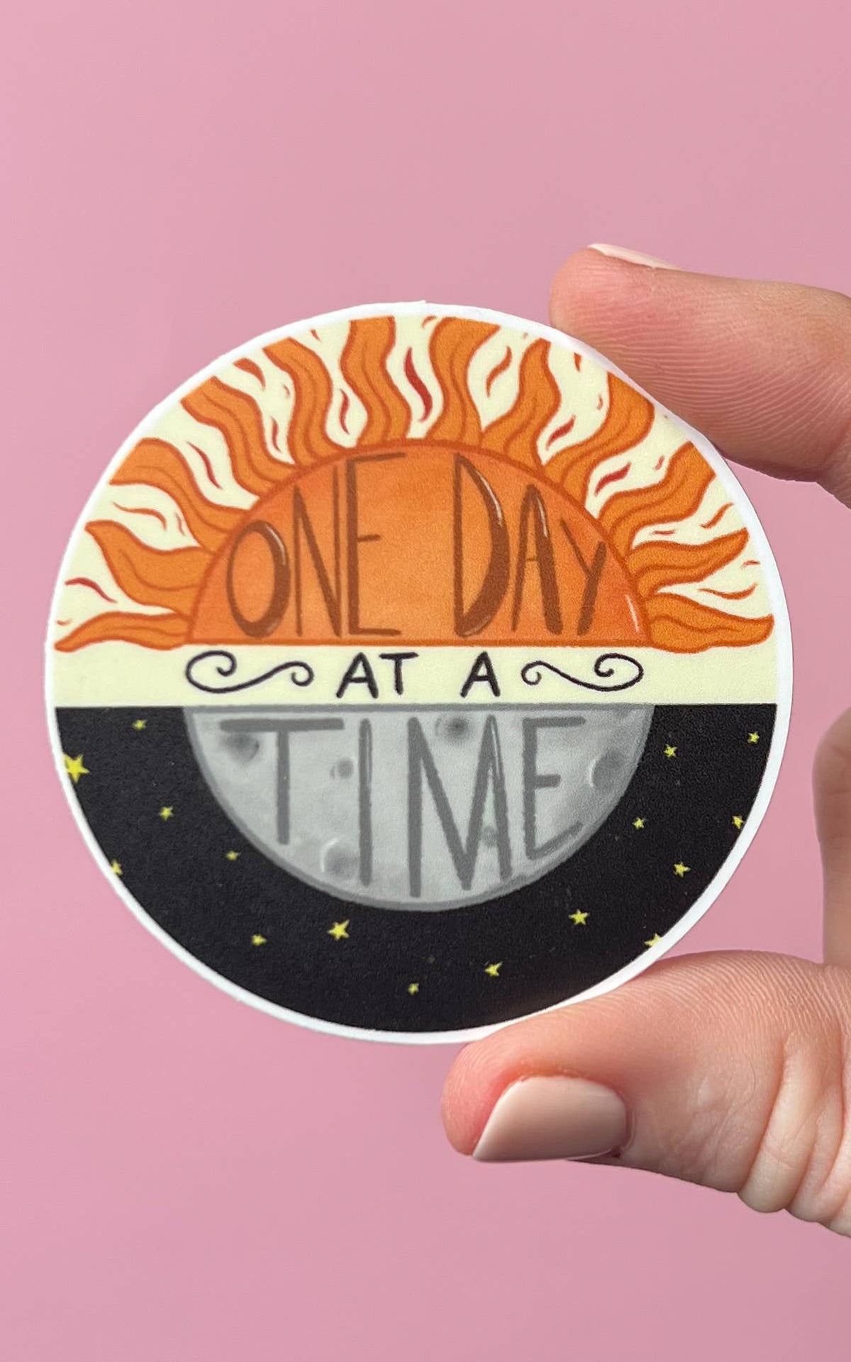One day at a time sticker