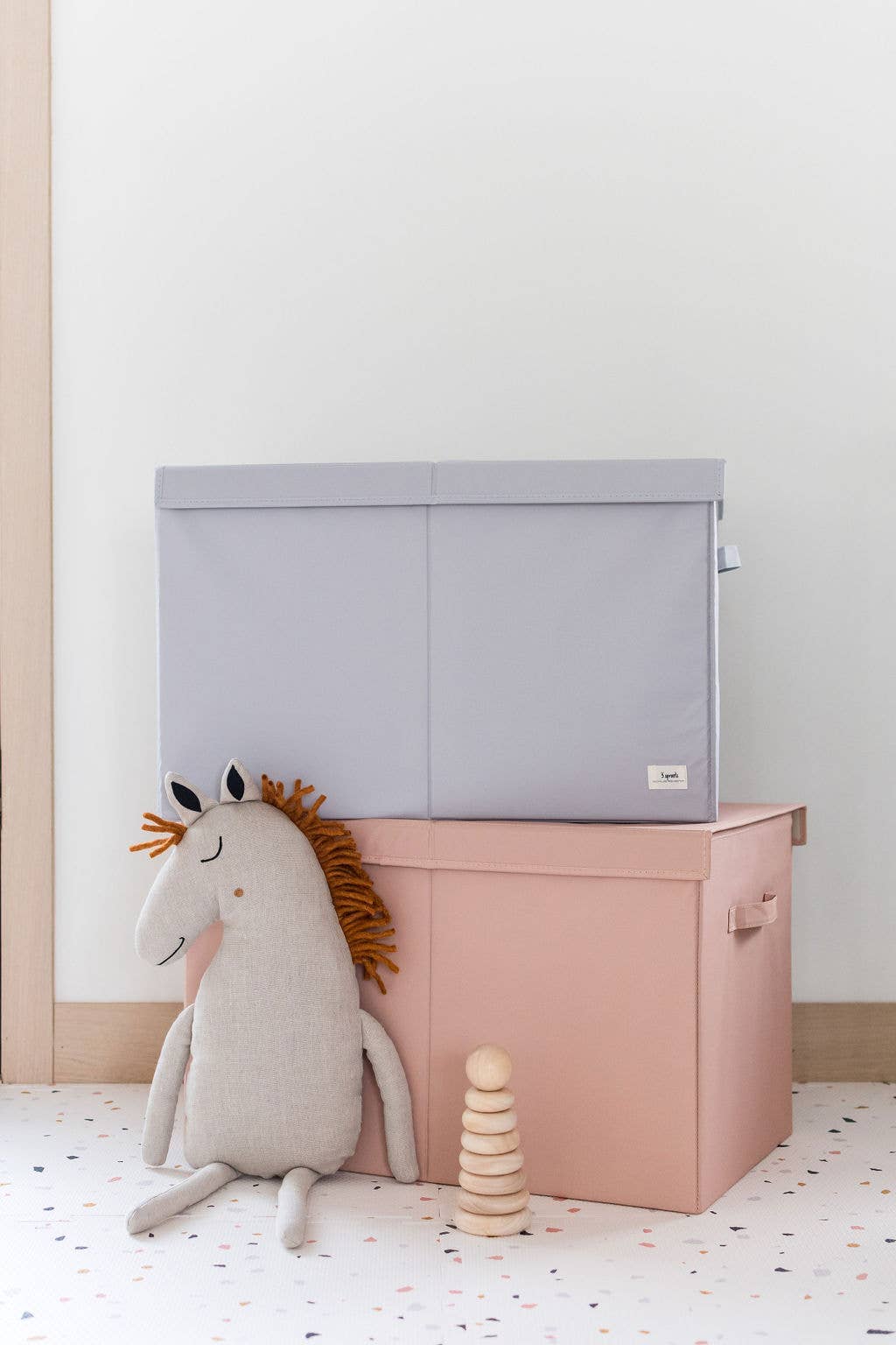 Kids Recycled Fabric Toy Chest - Solid Colors