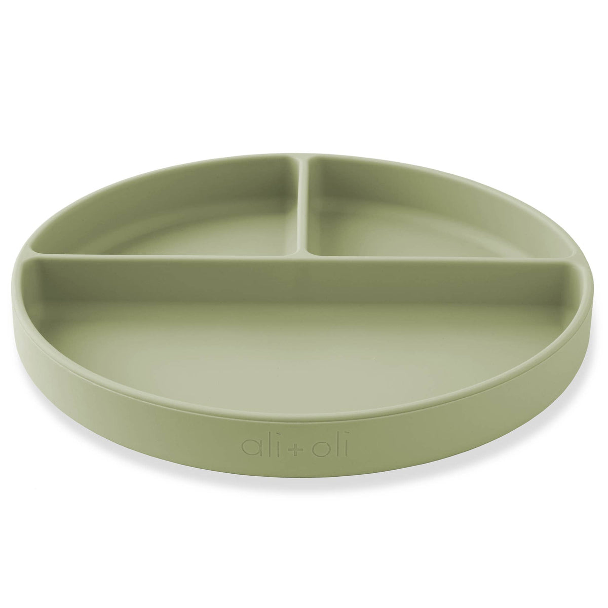 Baby Plate with Suction and Divided Portions (Sage)