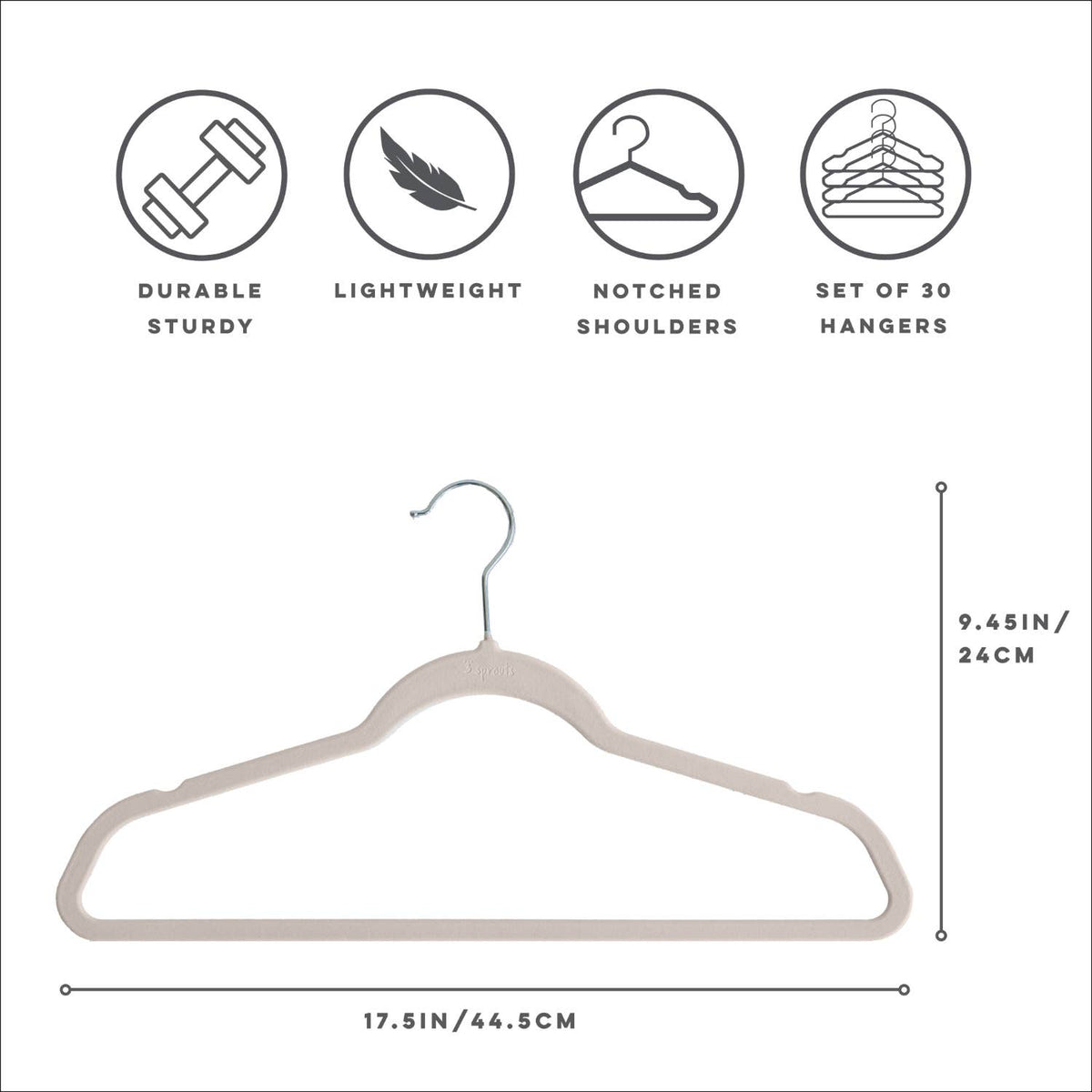 Adult Velvet Hangers (2 Packs of 15)