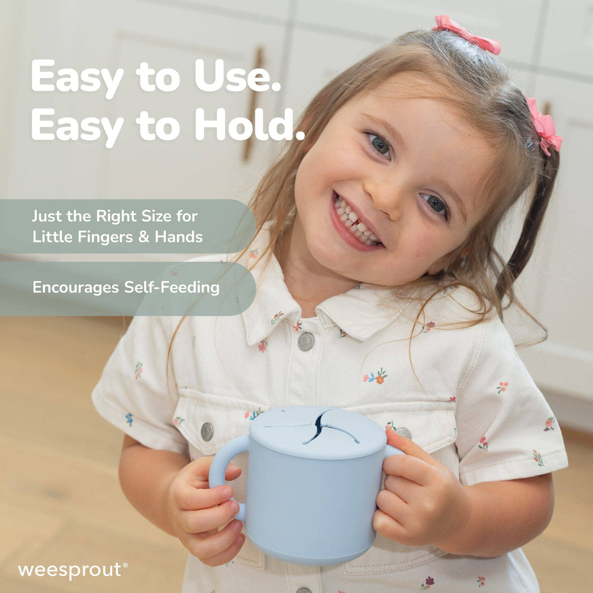 Silicone Spill-Proof Snack Cup for Babies & Toddlers