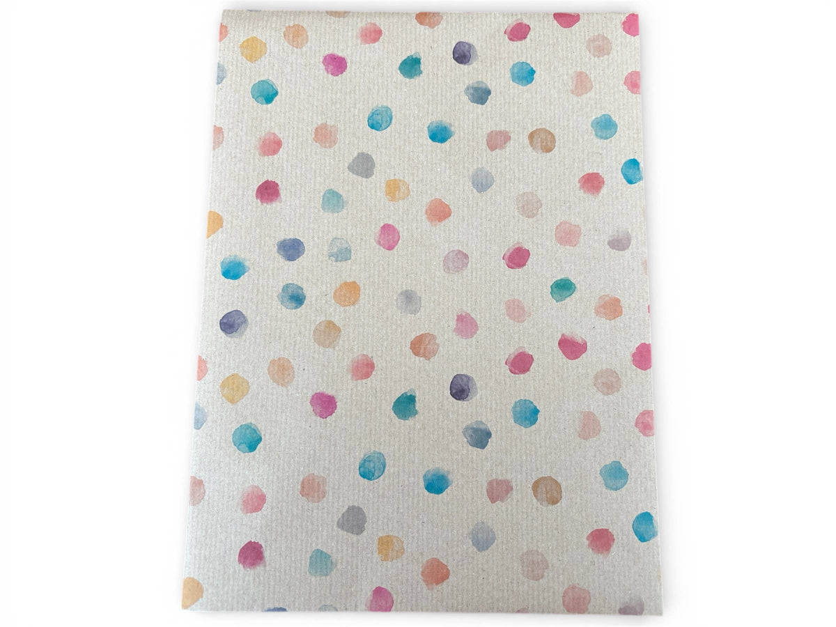 Colour Spots Recycled Kraft Wrapping Paper Gift Wrap