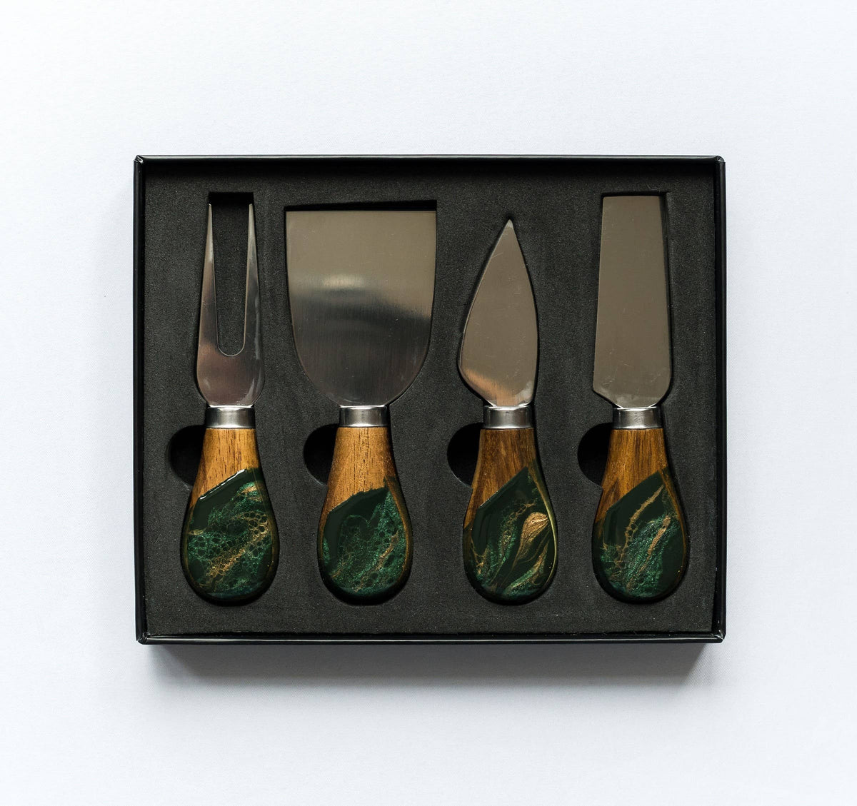 Resin Coated Cheese Knife Set - Set of 4