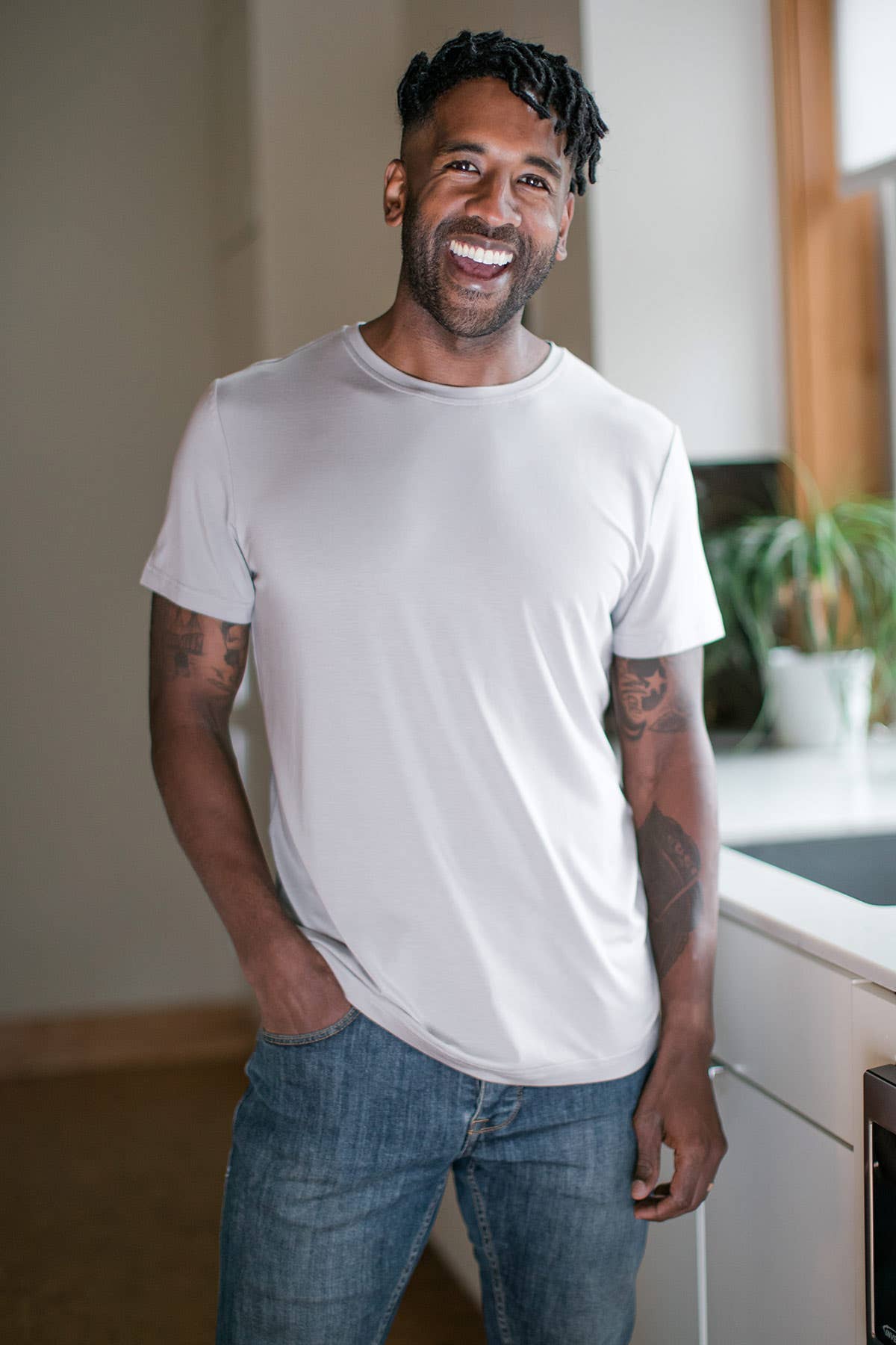MEN'S NATHAN SHORT SLEEVE BAMBOO CREW TEE SHIRT