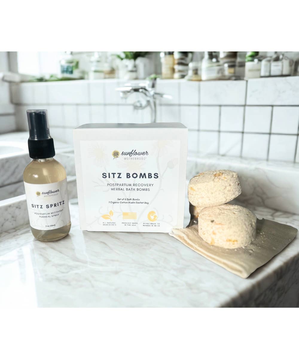 Sitz Bombs | Postpartum Recovery Herbal Bath Bombs for Moms