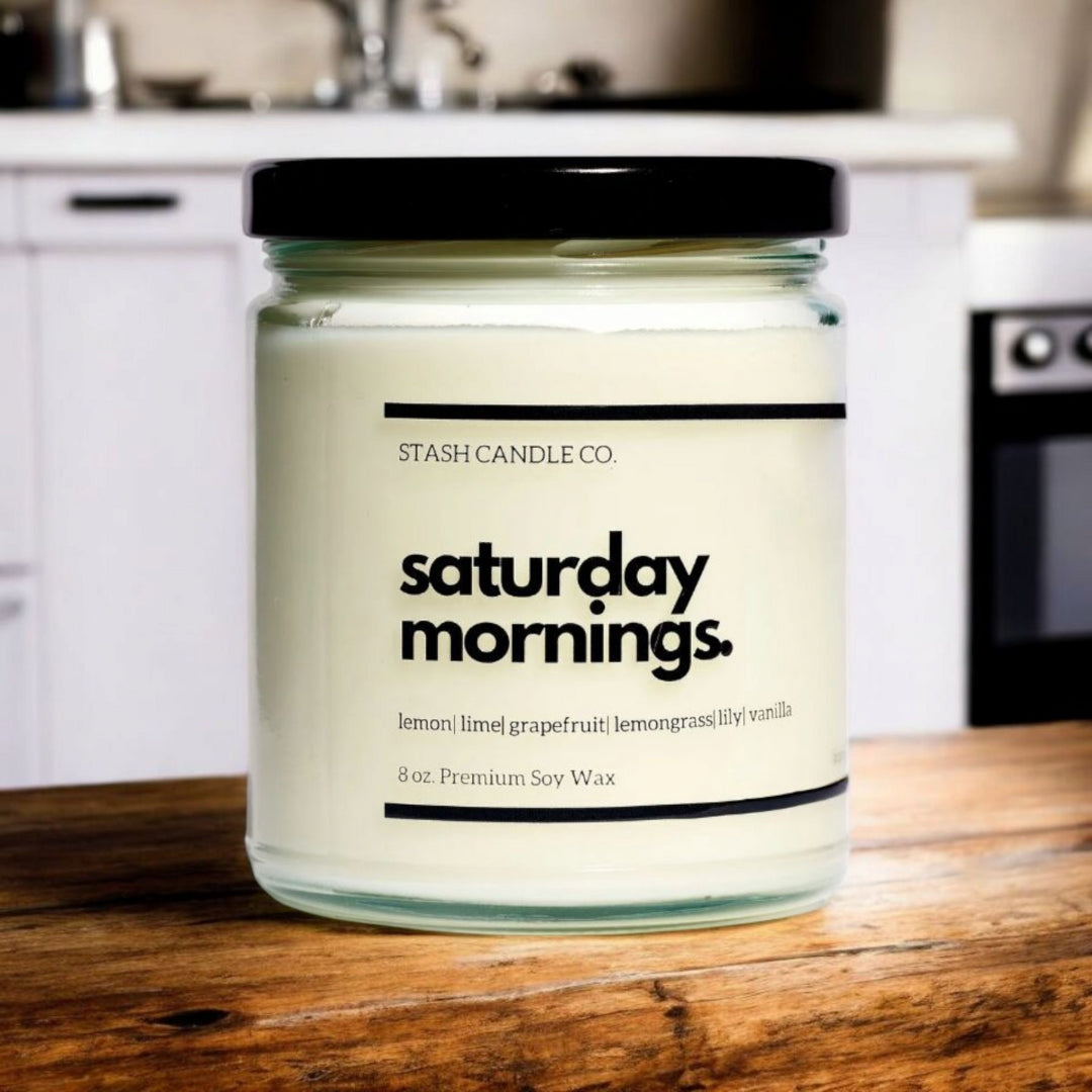 Saturday Mornings Candle, 8oz Lemon Lime Grapefruit Vanilla
