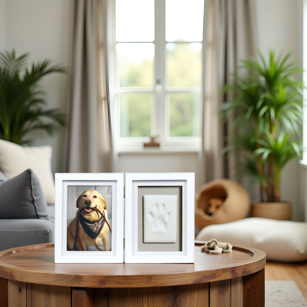 Pawprints Keepsake Photo Frame & Clay Impression Kit